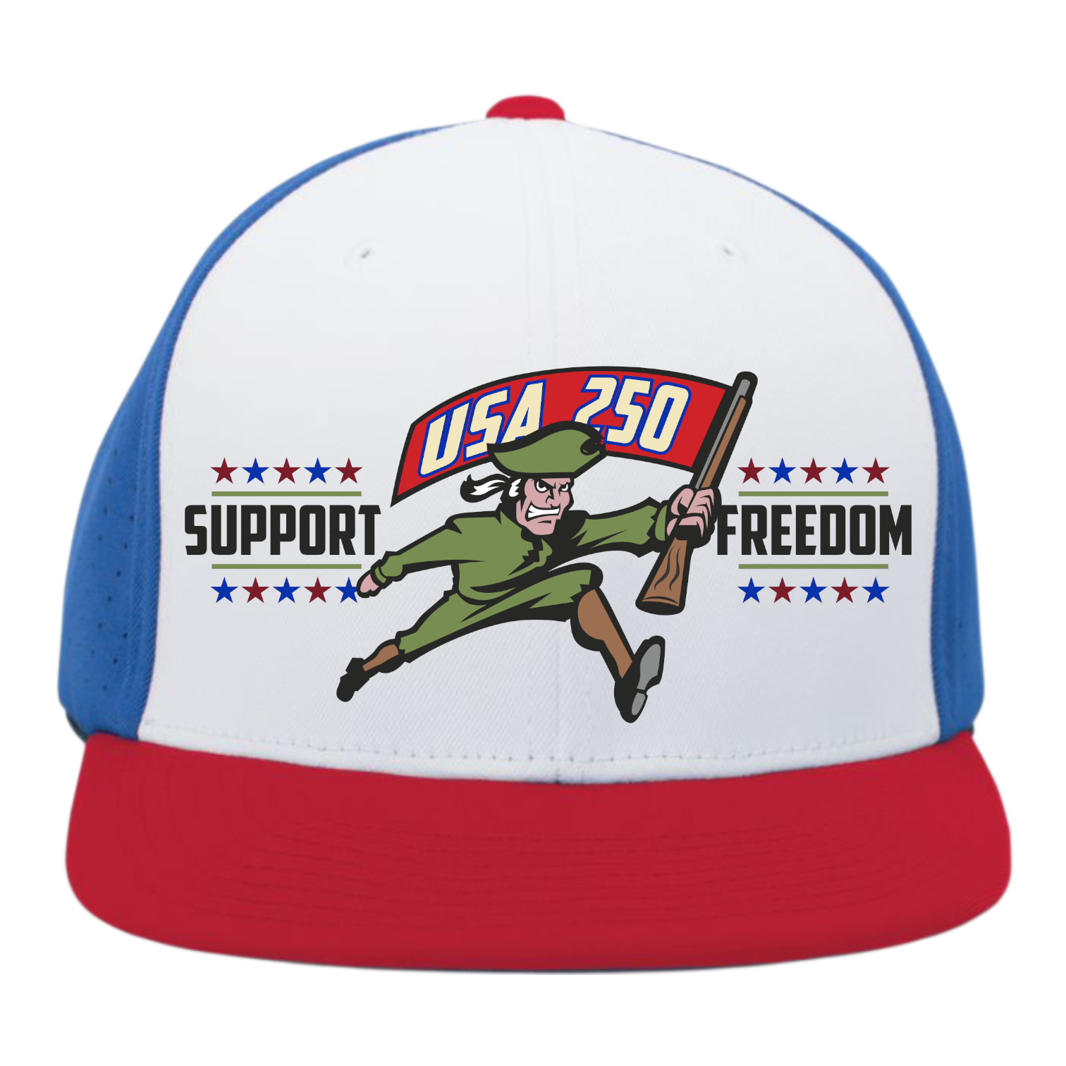 ES474 | Perforated Flatbill | Support Freedom - Army