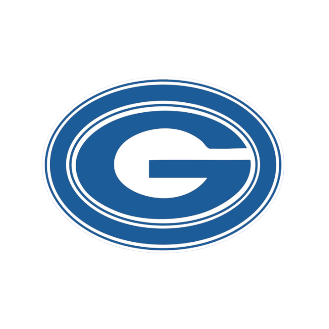 Green Bay Packers logo with a white 'G' inside an oval blue background.