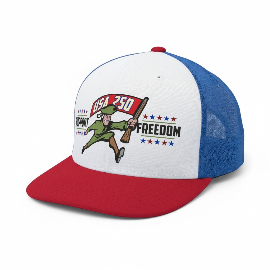 ES474 | Perforated Flatbill | Support Freedom - Army