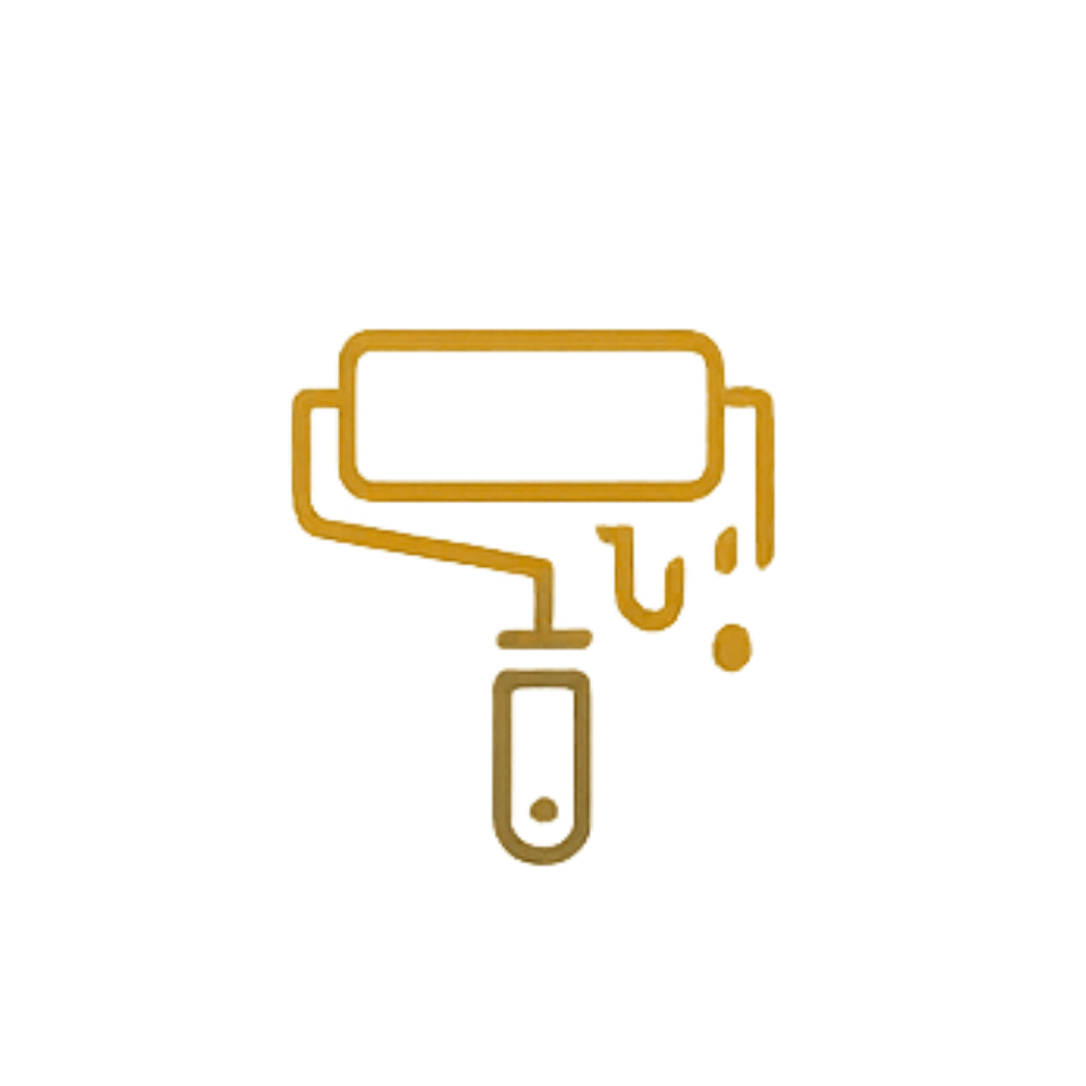 An image of a neon sign of a microphone outlined in gold with a red background, set against a black background.