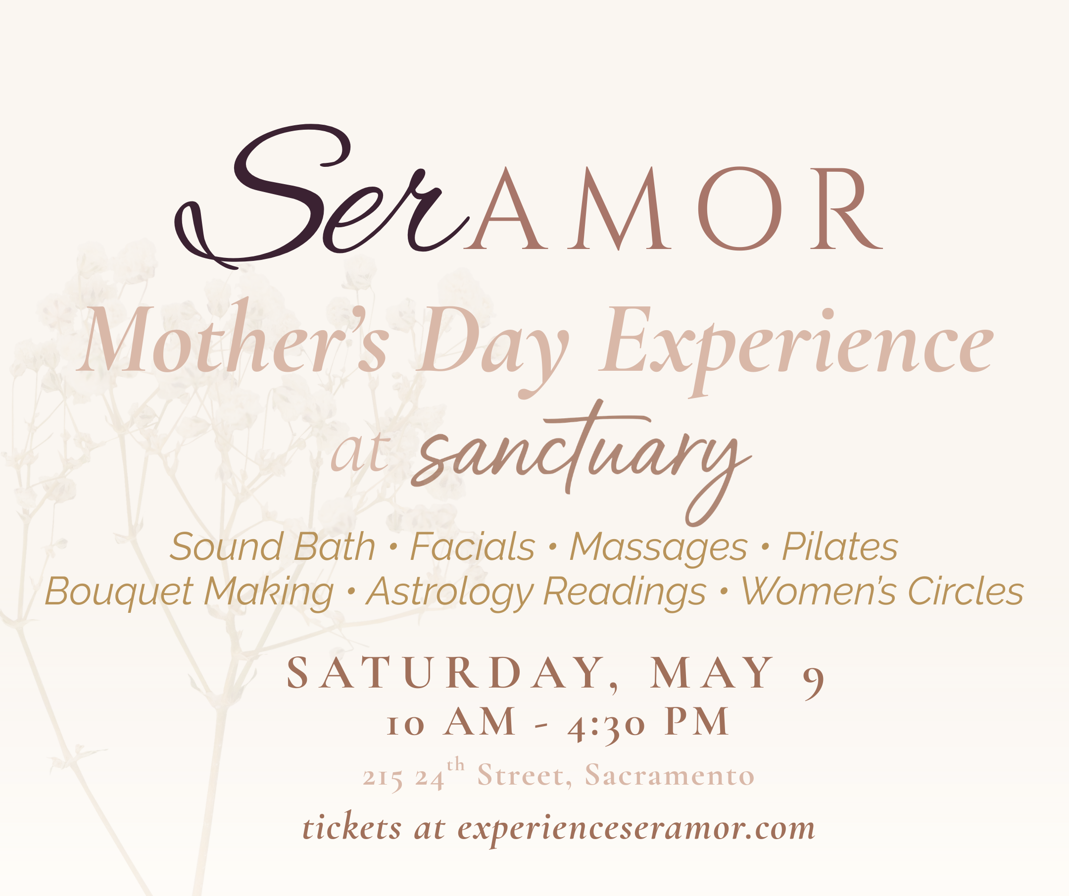 SerAmor Mother’s Day Experience at Sanctuary