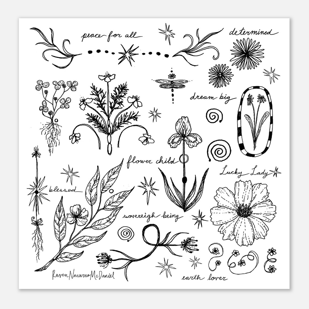 FLOWER CHILD  ILLUSTRATIONS
