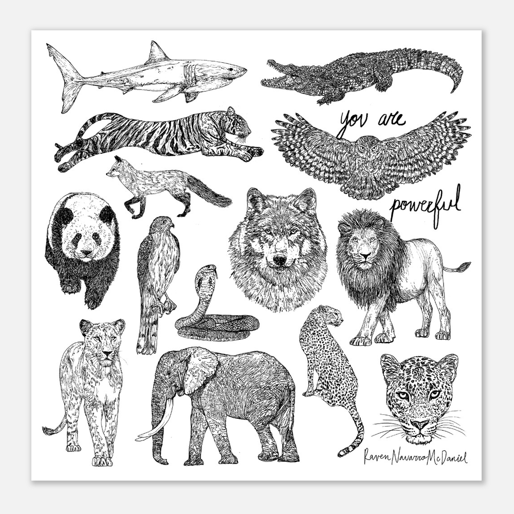 POWERFUL ANIMALS ILLUSTRATIONS