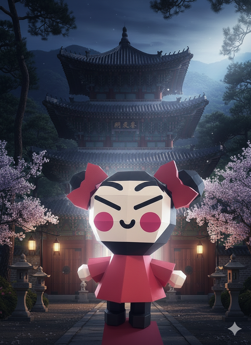 pucca papercraft lowpoly