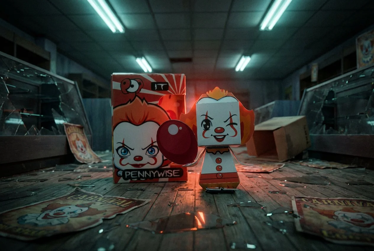 Pennywise Paper Toy + Box Papercraft