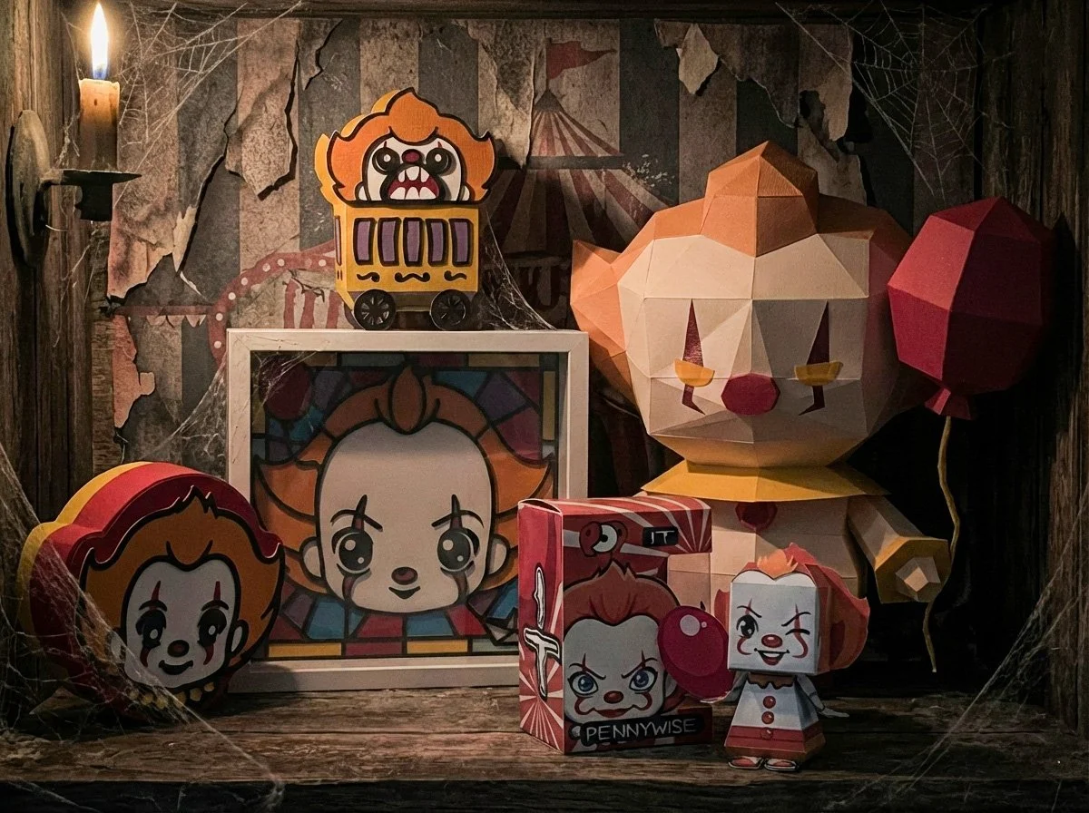 Pennywise papercraft lowpoly collection