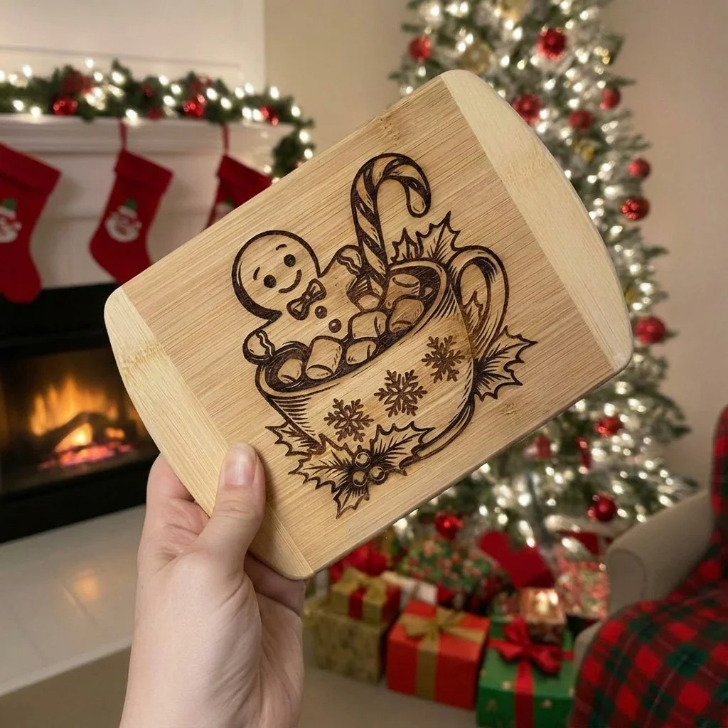Bamboo Cutting Board with Custom Laser Engraving