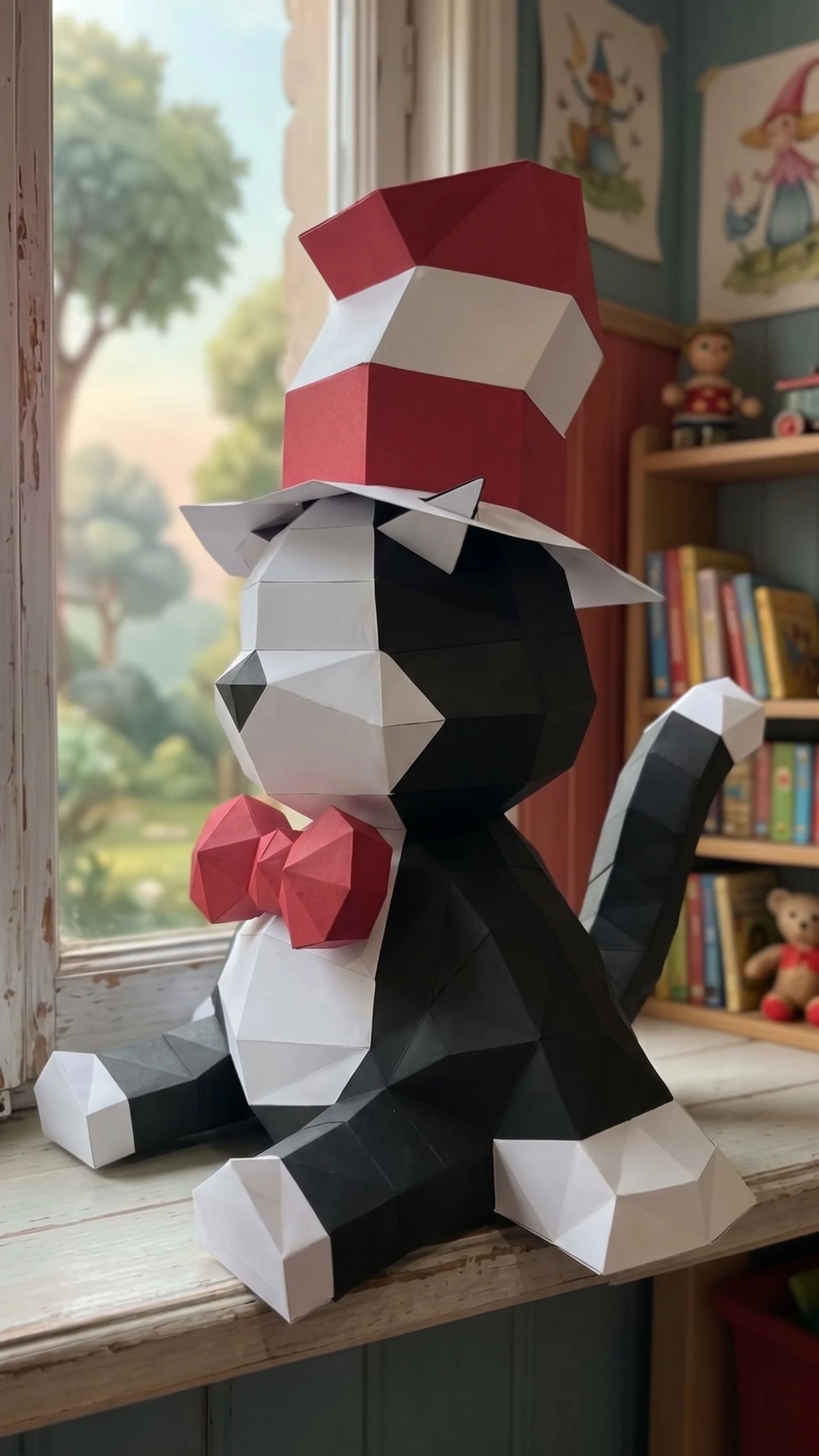 cat papercraft svg