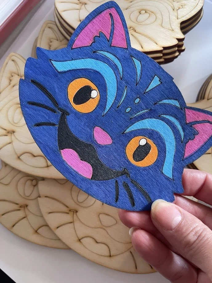 Wood Painting Kit – Set of 6- Laser Cut Party Favors