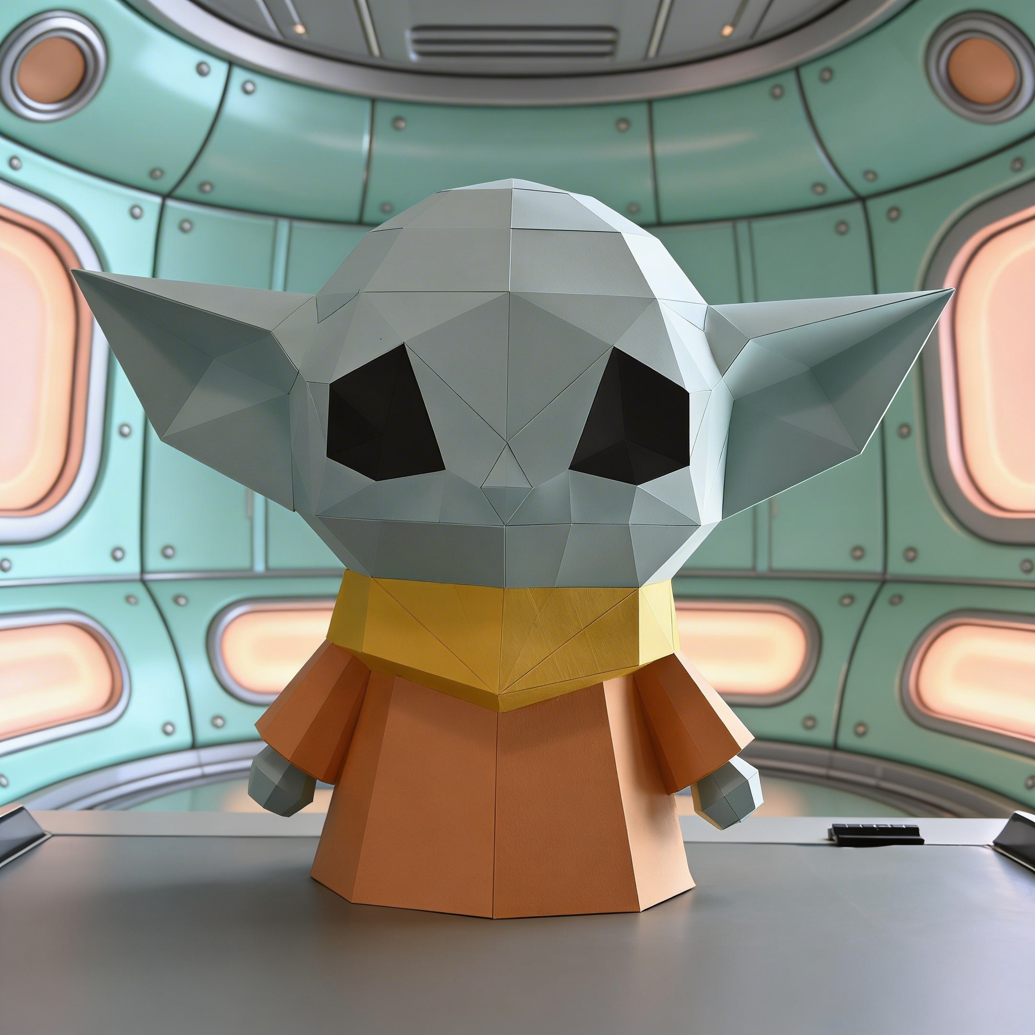 Baby Yoda papercraft SVG