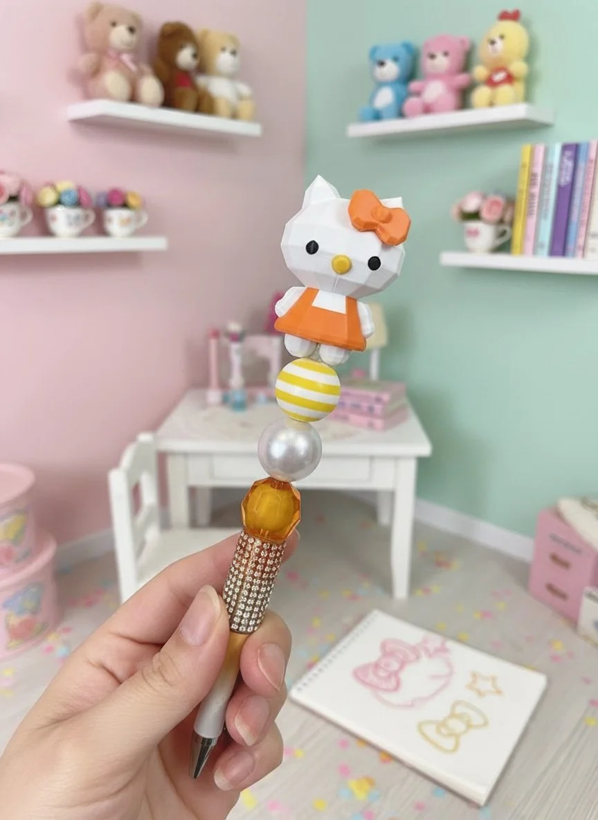 decorated hello kitty pen
