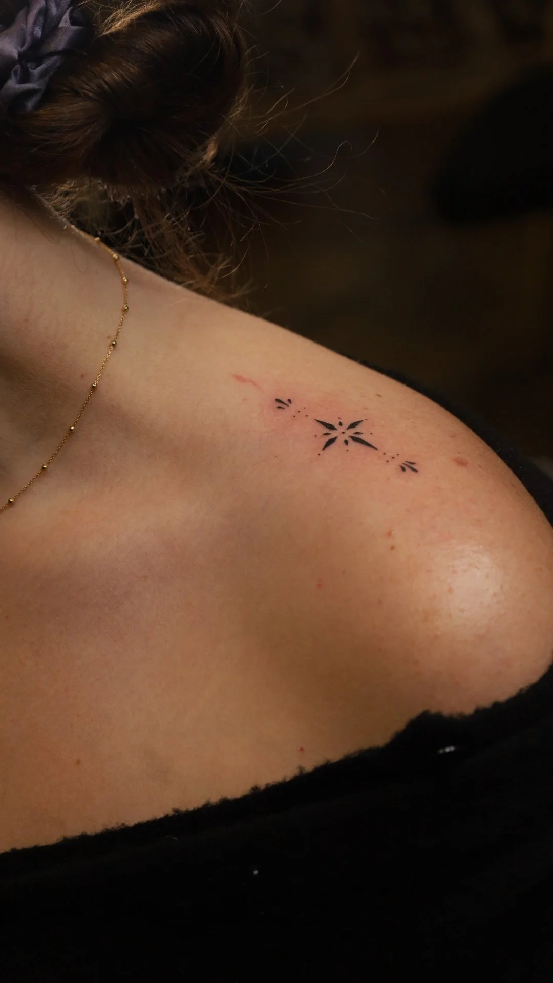 delicate ornamental tattoo by Malaki Willet