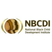 Logo of the National Black Child Development Institute (NBCDI) featuring a profile silhouette design and the text "NBCDI National Black Child Development Institute."