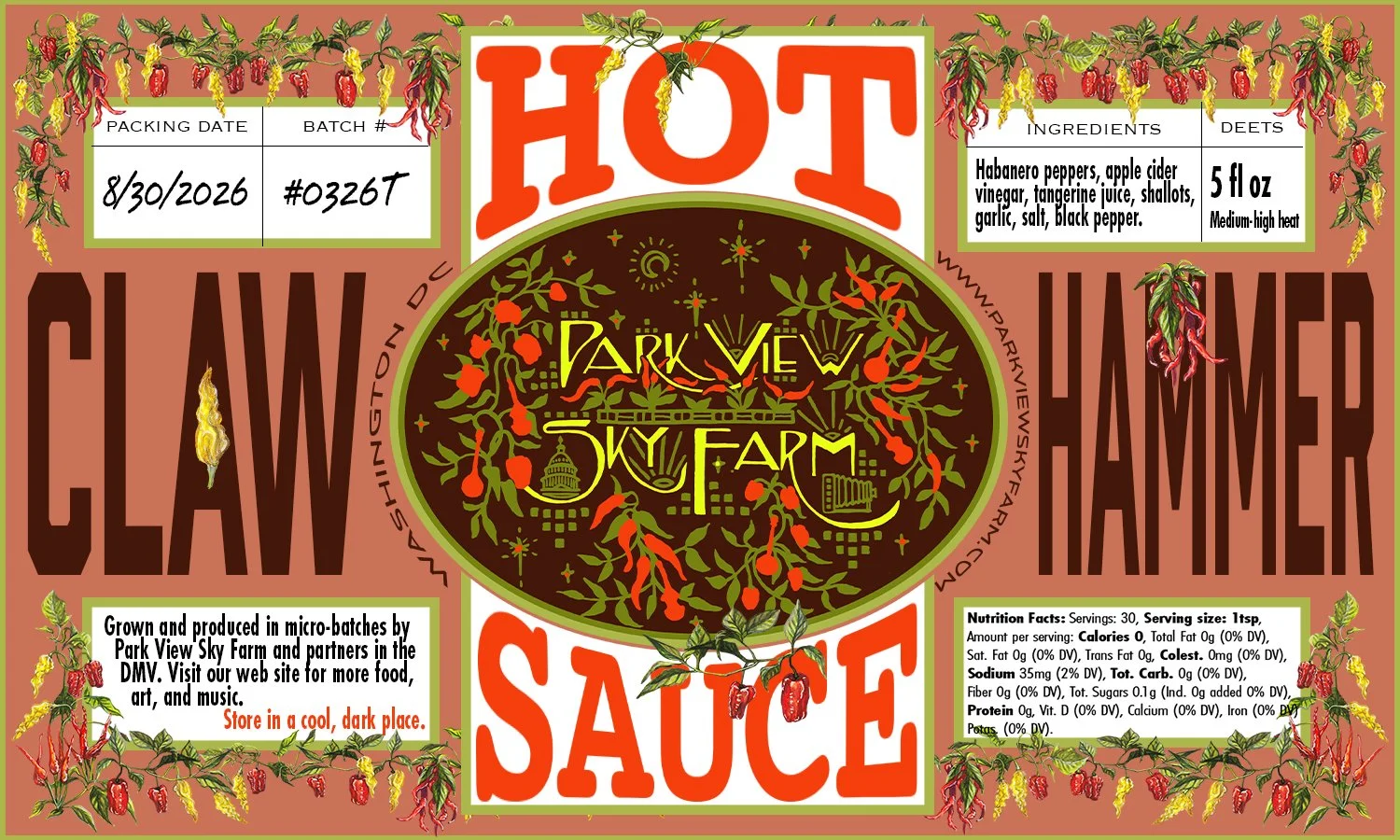 Claw Hammer Hot Sauce - 5oz.