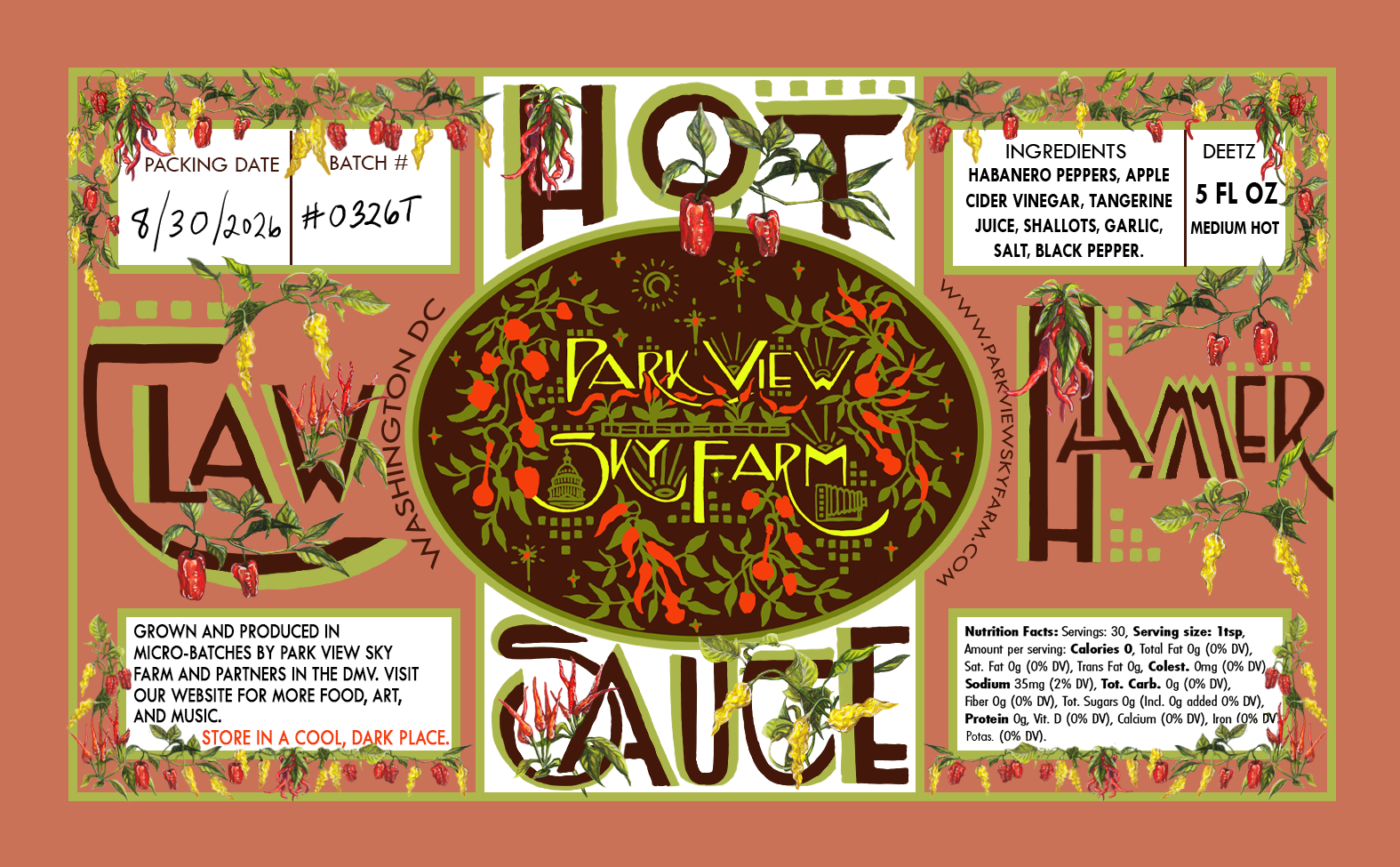 Claw Hammer Hot Sauce - 5oz.