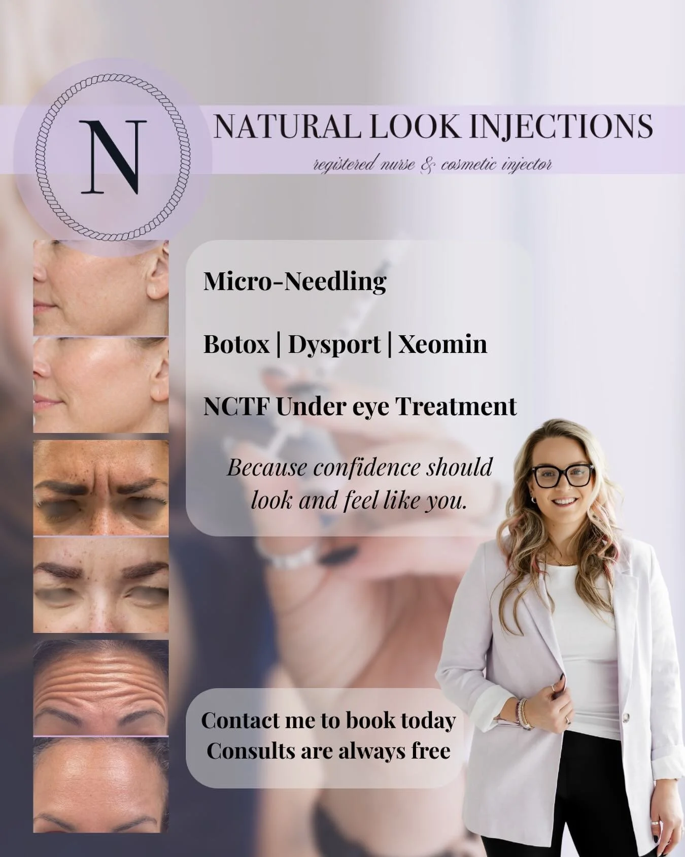 When it comes to injections, you want results that are noticeable only to you. I specialize in results that look natural, refined, and never overdone. Every treatment is customized to support your skin&rsquo;s health and enhance what you already have