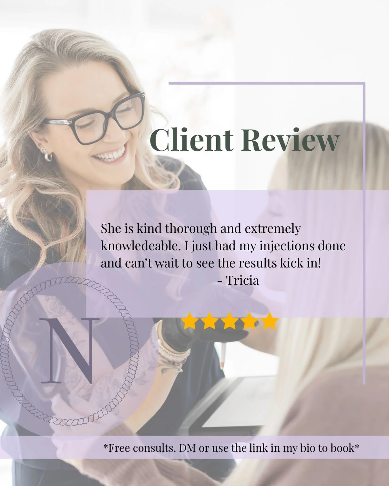To every client who trusts me with their face, thank you 💜 your confidence means everything. 

As a nurse, safety and anatomy comes first. As an injector, enhancing what&rsquo;s already beautifully yours is the priority 💜

#grateful #clientreview #