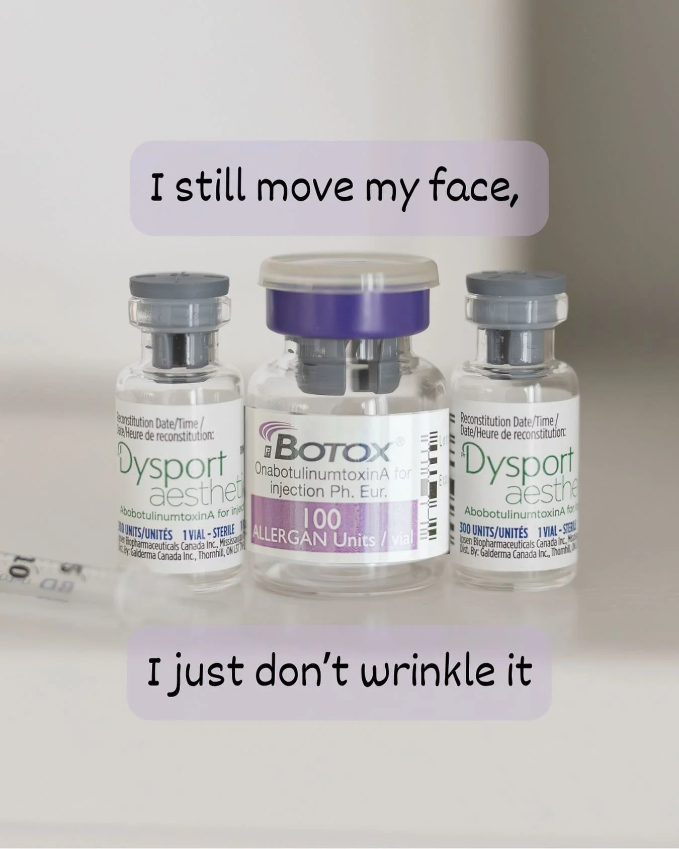 Neuromodulators like Botox, Dysport or Xeomin don&rsquo;t freeze you when done properly, they soften muscle movement that causes dynamic wrinkles. 

Meaning: 
&bull; Smoother forehead 
&bull; Softer frown lines 
&bull; Lifted, refreshed look
&bull; P