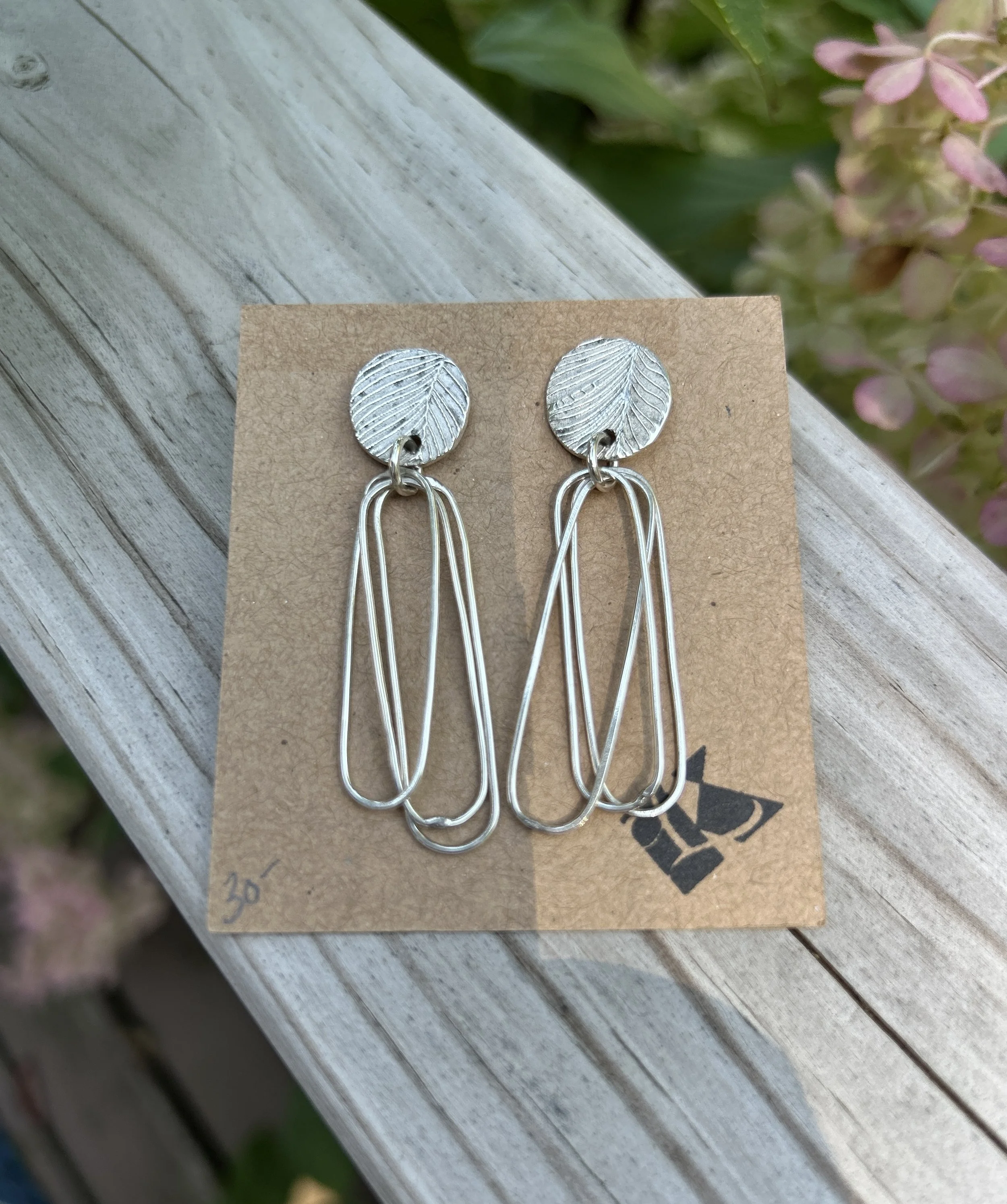 Sterling Silver Paperclip Earrings
