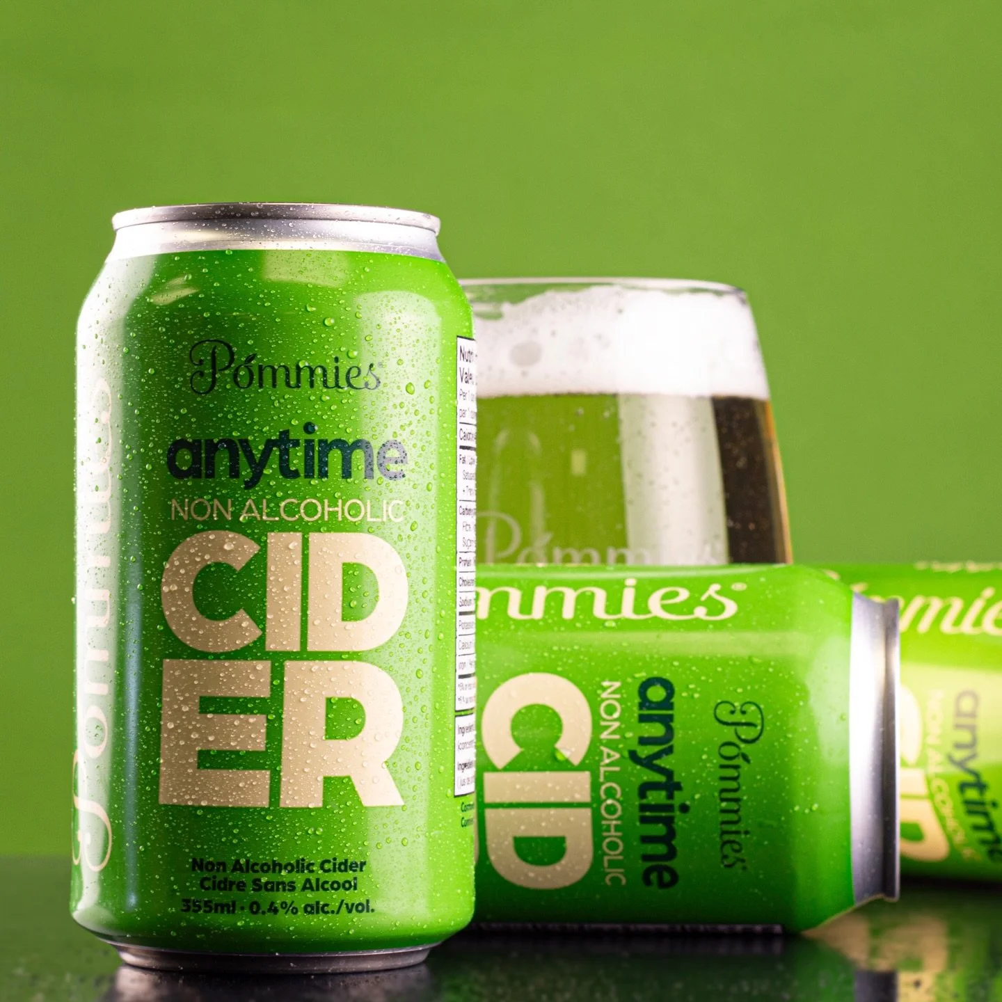 Heading to a holiday party and want to enjoy responsibly? We have your back! 

Our Pommies Anytime Cider is our dealcoholized Cider, made just like our bestsellers like Our Semi-Sweet Original and our Farmhouse Dry Cider then goes through a dealcohol