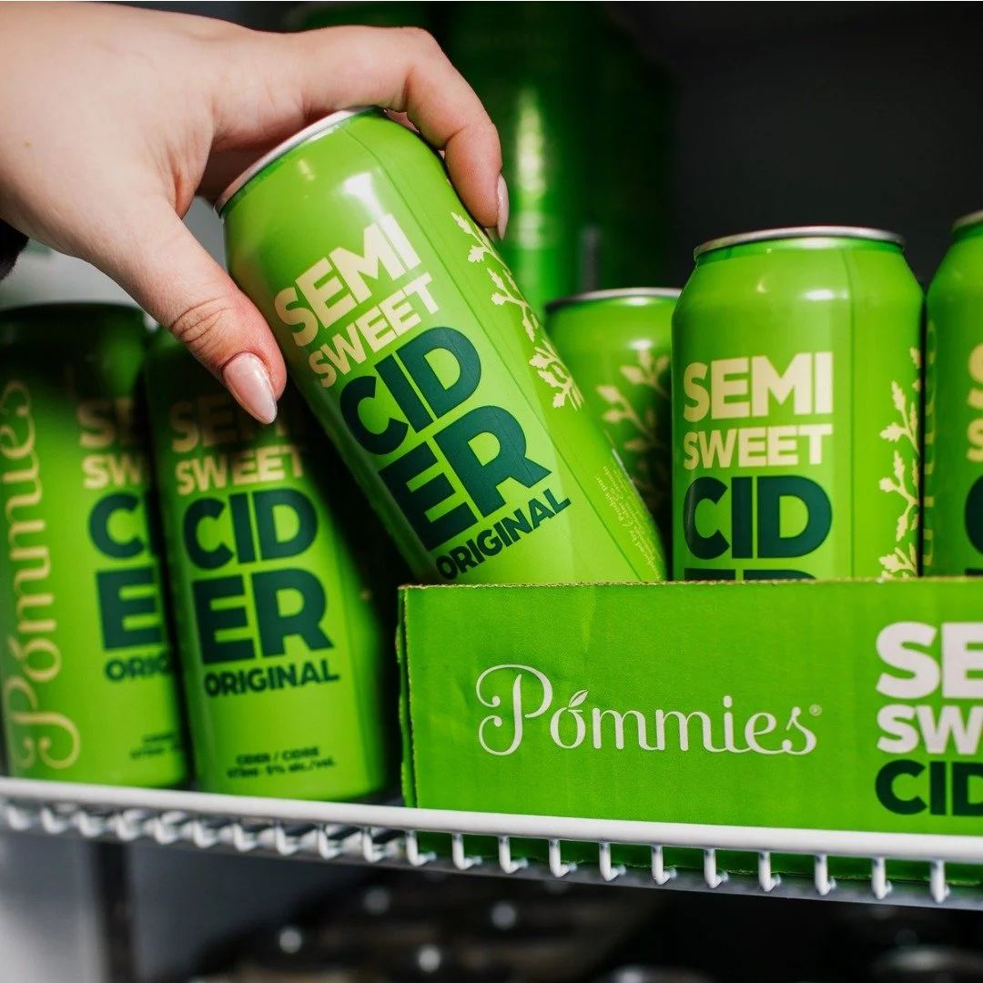 Pommies is made from 100% Ontario apples and crafted with care; this is cider at its best. Nothing artificial, nothing complicated, just pure crisp flavour in every sip. Whether you&rsquo;re new to Pommies or picking up an old favourite, it&rsquo;s t