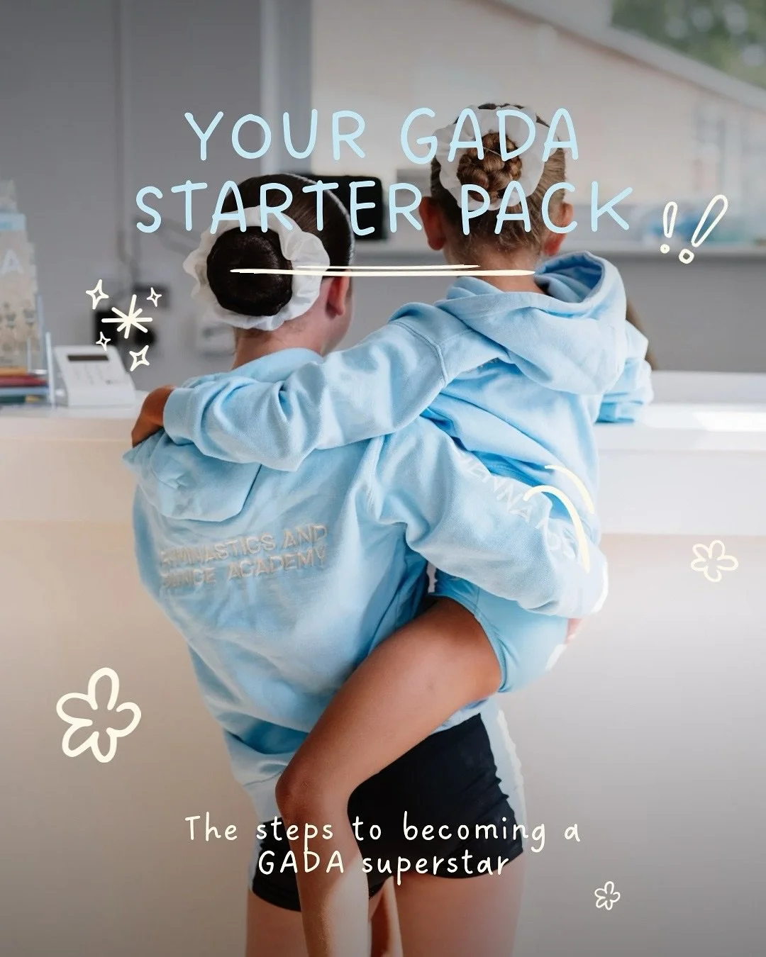 ✨ Your GADA Starter Pack ✨
Ready to become a GADA superstar? 🌟
1️⃣ Sign up for gymnastics 🏅
2️⃣ Book a dance class 💃
3️⃣ Grab your GADA kit 👕
4️⃣ Book private tuition for that extra edge 🎯
5️⃣ Practice at home – every little bit counts 💪