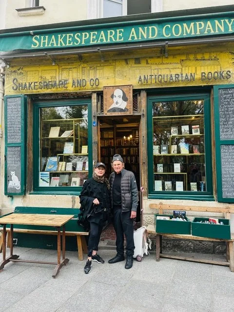 Glen and Angela at Shakespeare &amp; Co. Bookstore 2025