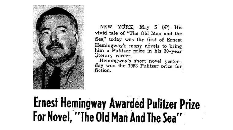The Prize That Sealed the Legend: Hemingway’s Pulitzer, 1953