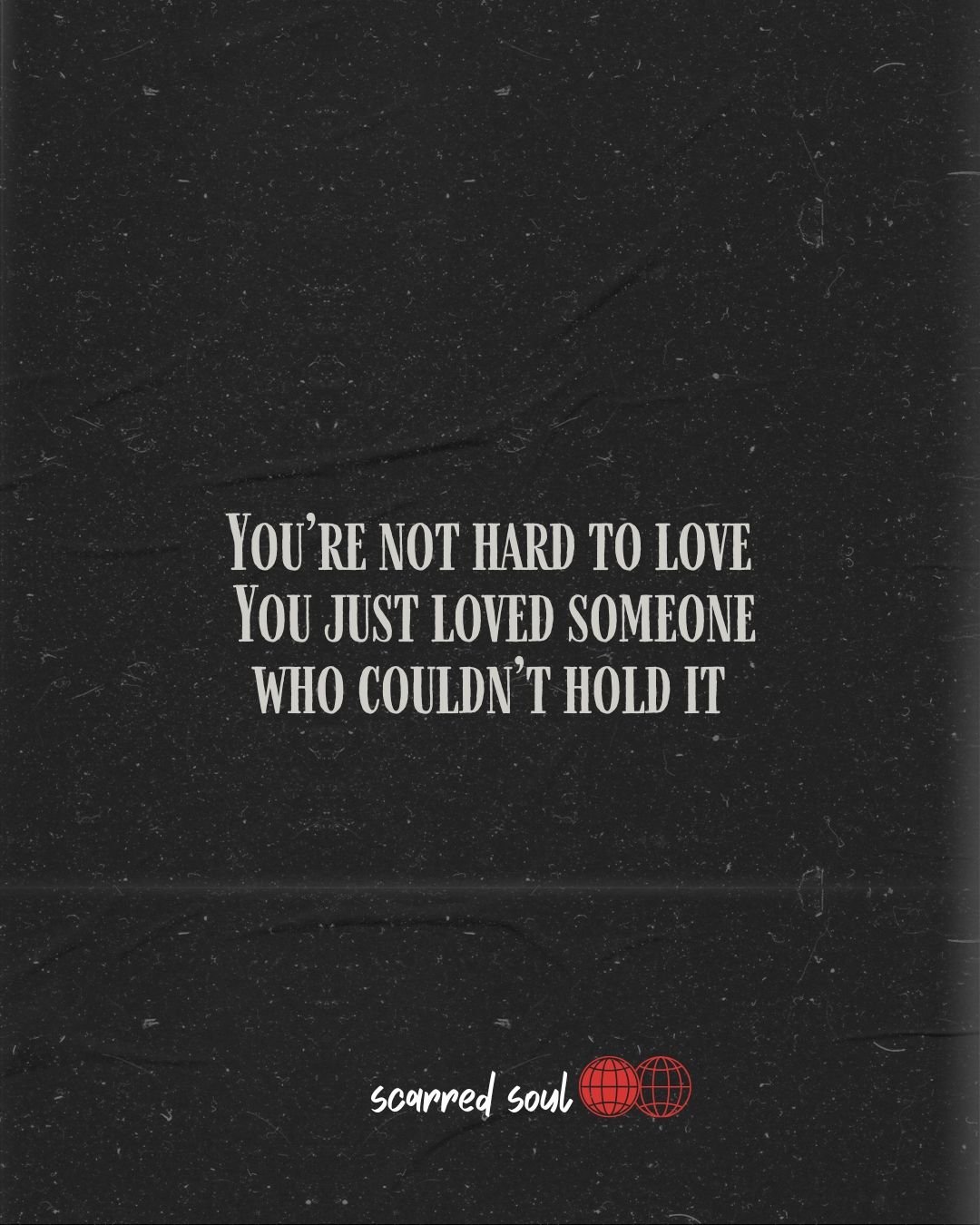 -
-
-

#quote #relatable
#HeartbreakInStyle #ScarredSouls
#ScarredSoulsClothing #WearYourPain
#heartbreakInStyle #MentalHealthMatters #EmotionalHealing #StreetwearWithSoul #AltFashion #ClothingWithMeaning