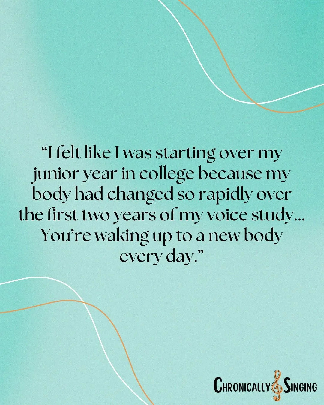 Marlee, a professional singer and music educator, shares her experience living and singing with EDS, dysautonomia, fibromyalgia, ADHD, and more. Scroll through a summary of her story, and read her full journey on the Singer&rsquo;s Stories page on Ch