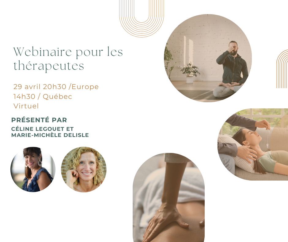 Webinaire – Pour thérapeutes 20h30(EUR) 14h30 (QC) 