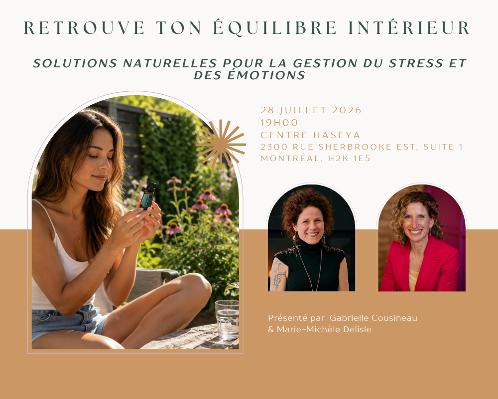 Solutions naturelle: gestion du stress et des émotions 19h (QC)