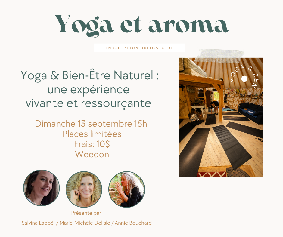 Yoga et arôma 15h00 (Qc) 