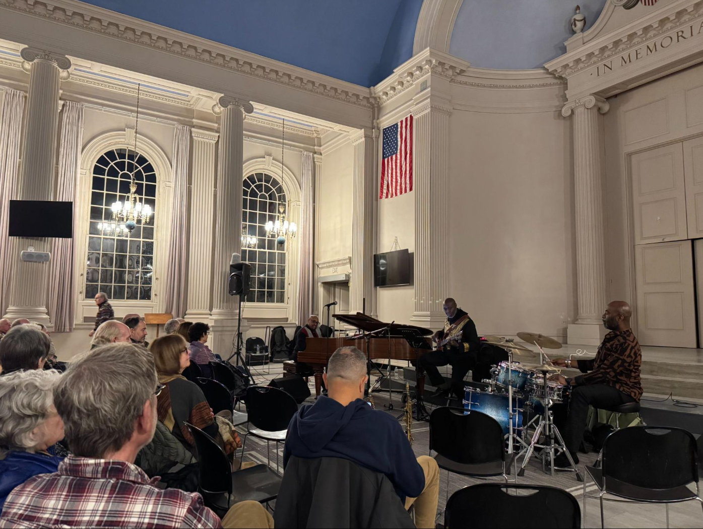 To celebrate Black History Month, SparkNewton sponsored a concert at Newton City Hall, featuring George Russell.