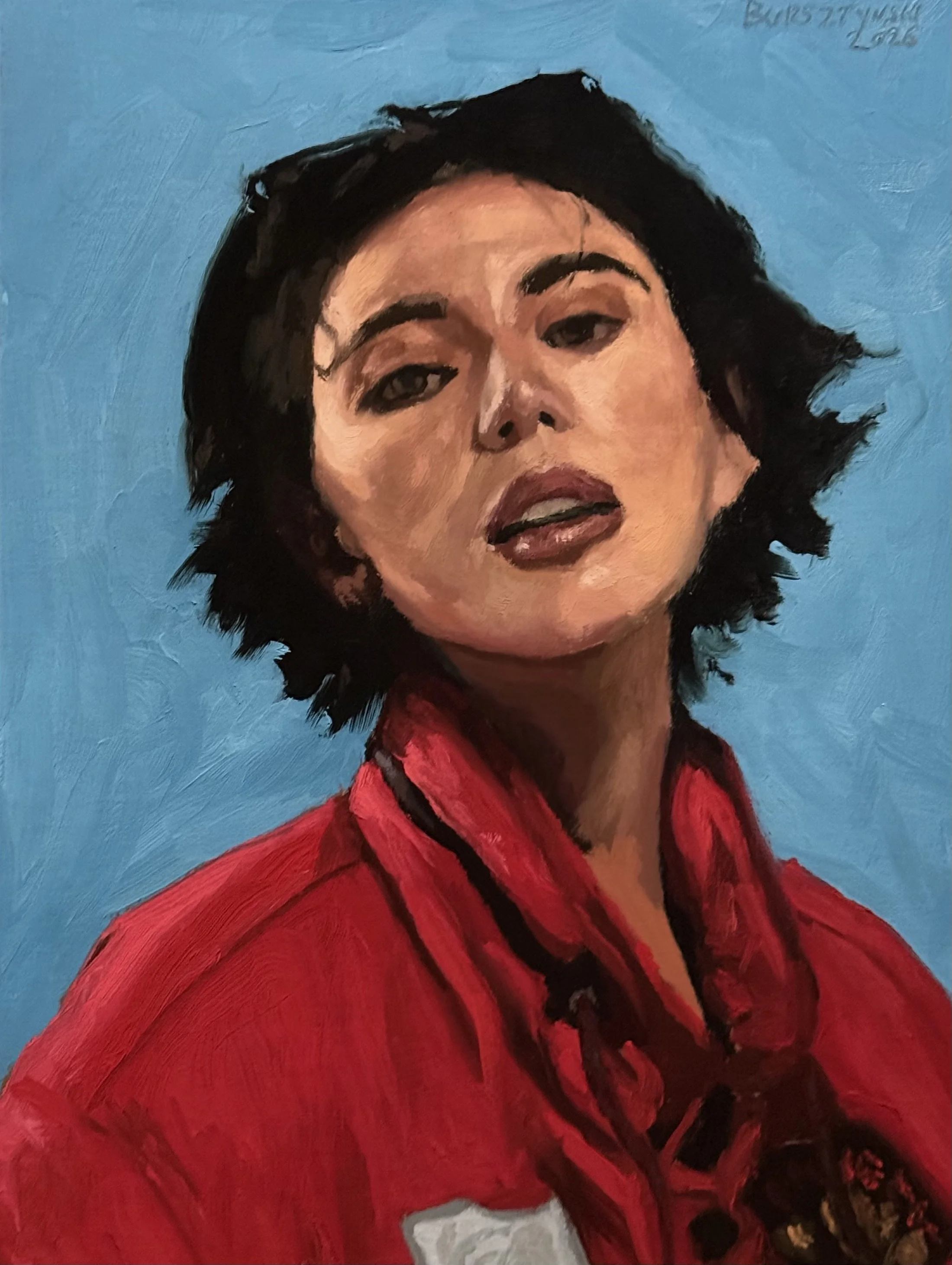 Red Jacket, 9x11in, oil on linen, 2026