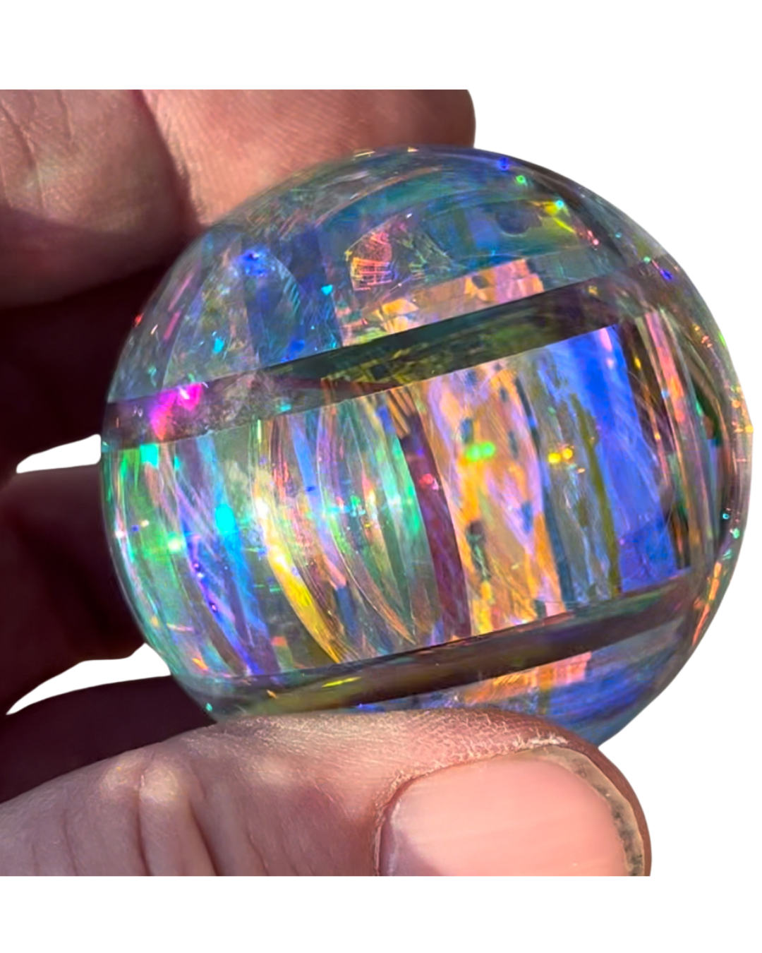 layered contemporary art glass globe