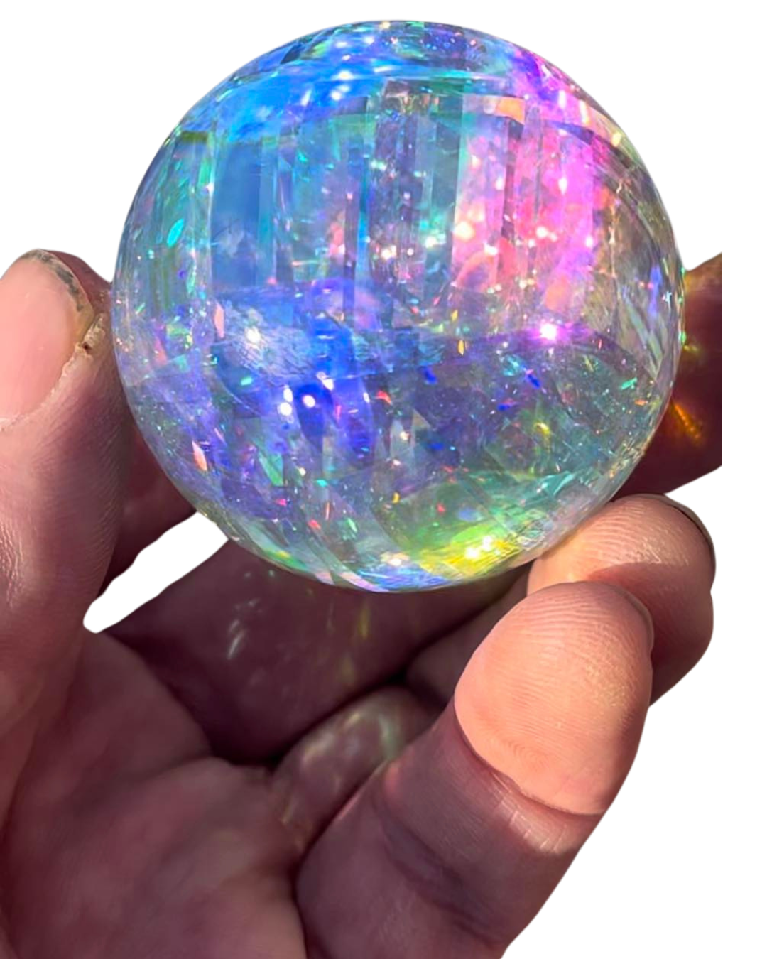 glowing art glass globe