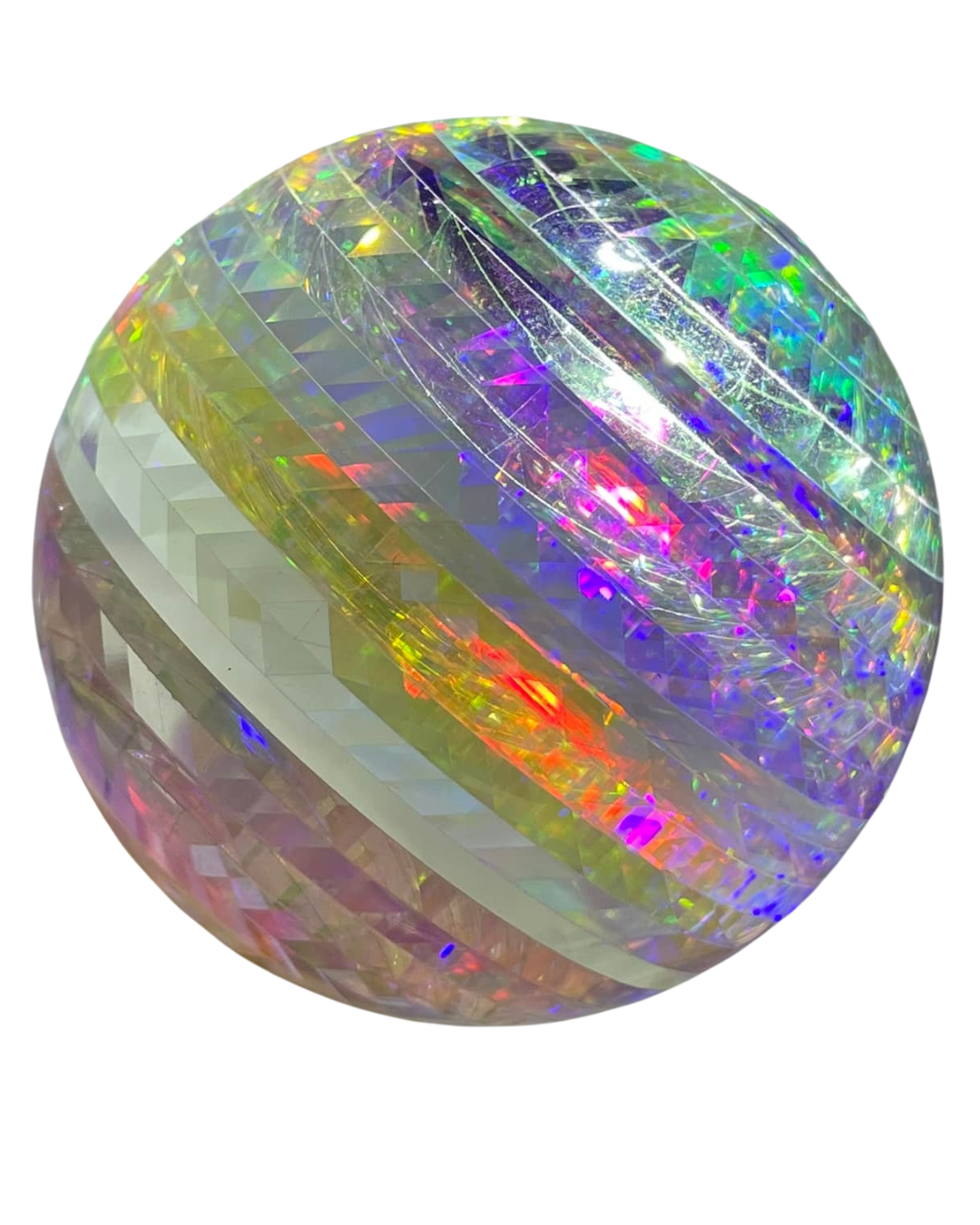 layered dichroic art glass sphere