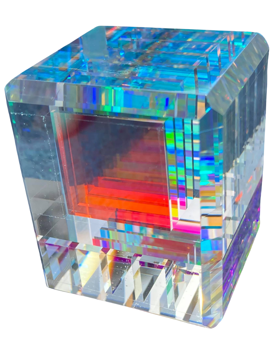cubic glass portal, contemporary art display