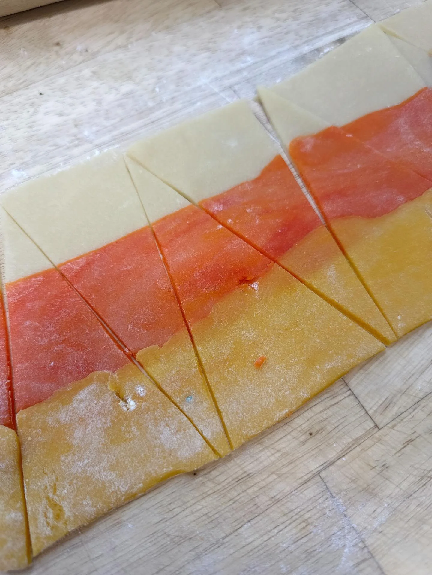 Homemade candy corn cookies. 🤍🧡💛
&bull;
We are SO thankful for Jenn and everything she does at Step Ahead! 👩🏽&zwj;🍳