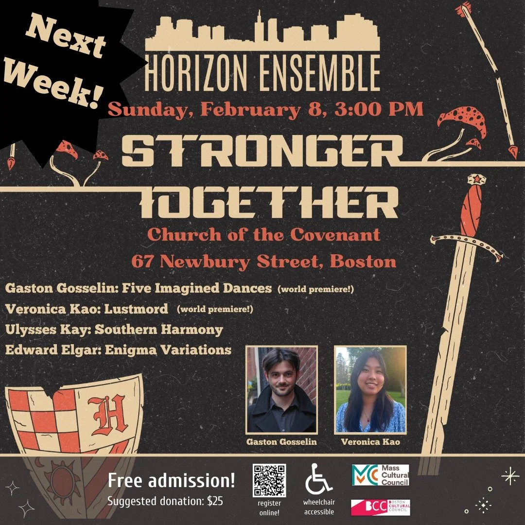 Stronger Together is only a week away! Come catch this wonderful program next Sunday at 3:00 PM. More information can be found through the link in our bio.

 #bostonevents #bostonmusic #bostonconcerts #newenglandmusic #backbayevents #bostonmusicscene
