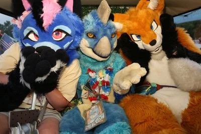 Furries in the photo booth attendees