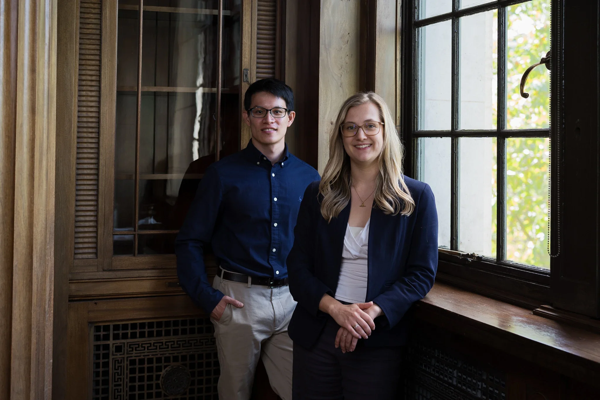 Founders professionals, wooden paneling background, holborn