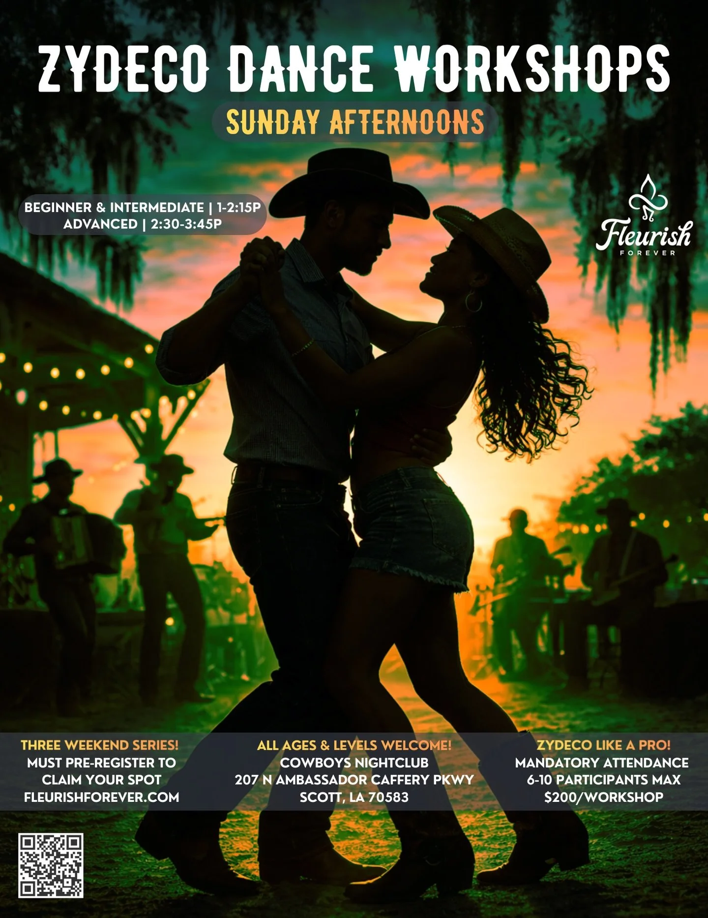 🎶💃 Only 3 Spots Left! 💃🎶

Our Zydeco Workshop kicks off this Sunday! Don&rsquo;t miss your chance to groove, shake, and learn the rhythms of Louisiana like never before. 🪗❤️&zwj;🔥💃🏽

⚡ Limited Availability: Only 3 spots left &ndash; secure yo