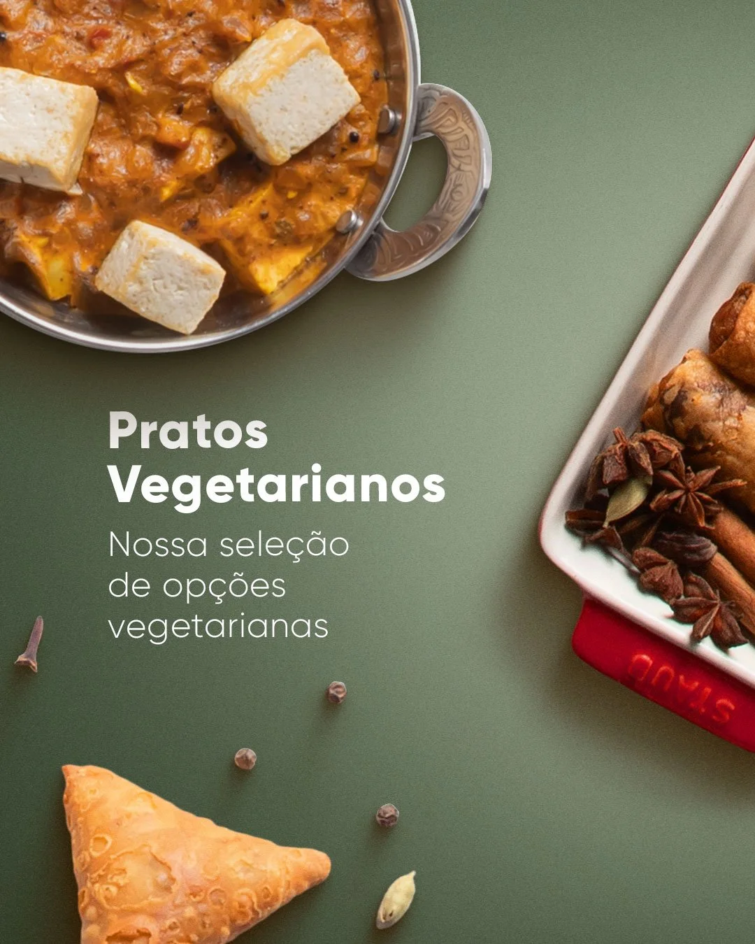 Sabia que, na &Iacute;ndia, a culin&aacute;ria vegetariana &eacute; parte de uma tradi&ccedil;&atilde;o milenar? ✨

Muito al&eacute;m de uma escolha, ela nasce do cuidado, da espiritualidade e do uso ancestral das especiarias para extrair o m&aacute;