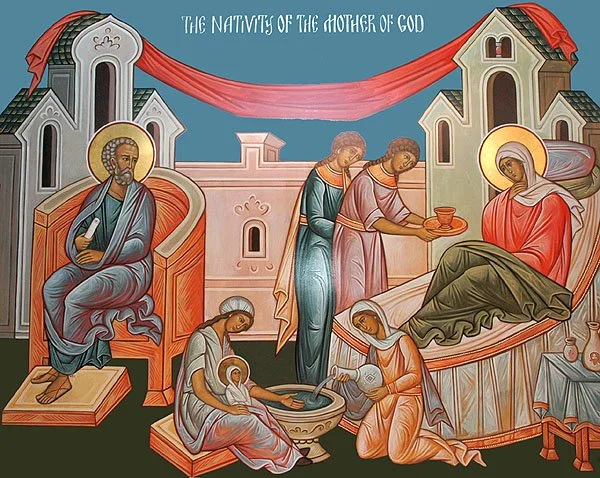 Blessed Feast of the Birth of the Mother of our God!

The Nativity of the Theotokos marks the change when the great promises of God for salvation from slavery to the devil were about to be fulfilled. This event brought to earth the grace of the Kingd