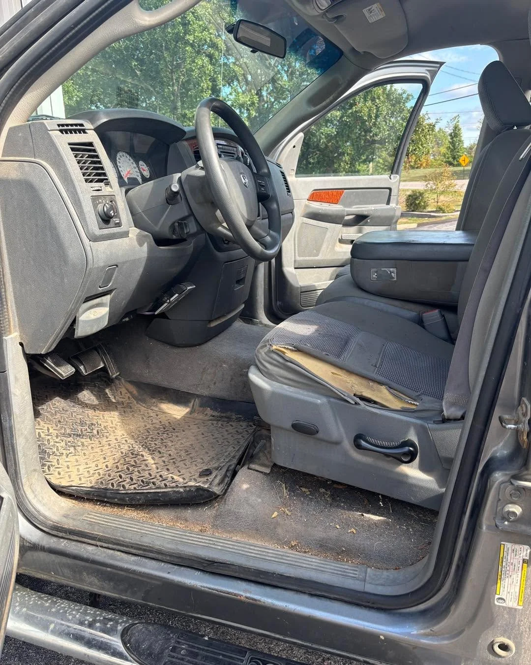 This well-loved Ram came in to get cleaned up. Just because your truck is &lsquo;seasoned&rsquo; doesn&rsquo;t mean it doesn&rsquo;t need some love! Let us clean it up for you.