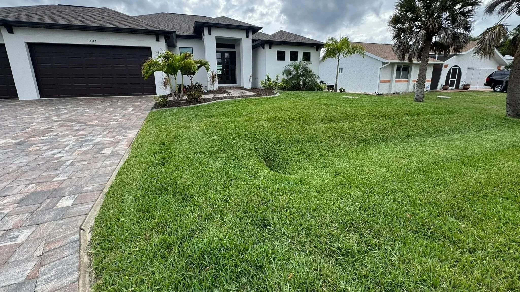 St. Augustine grass mowed neatly in Port Charlotte, FL.