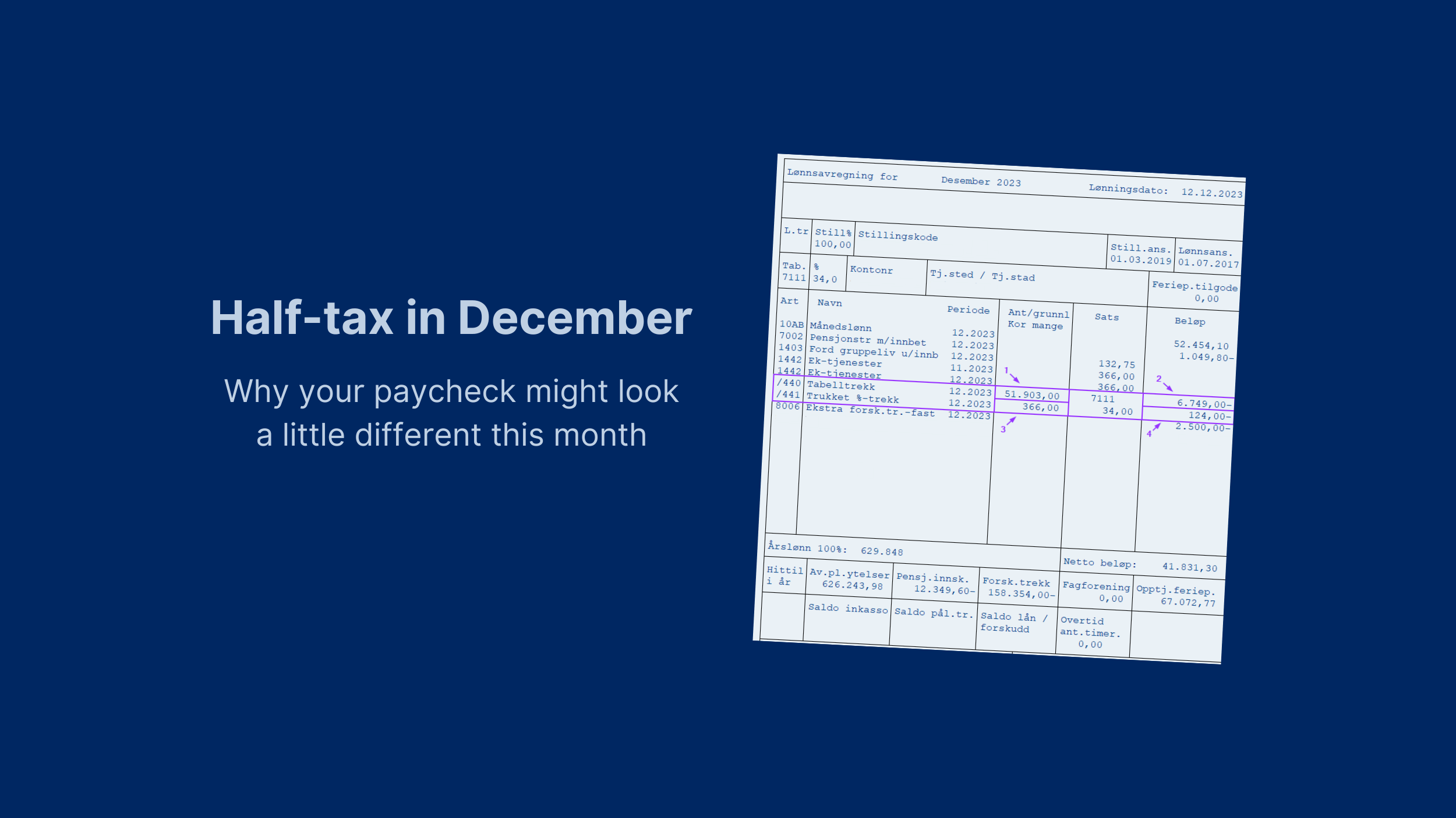 Understanding the December “half tax” system as an international in Norway