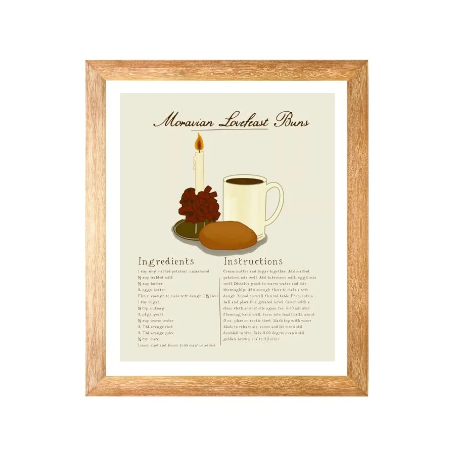 Moravian Lovefeast Bun 8x10 Print